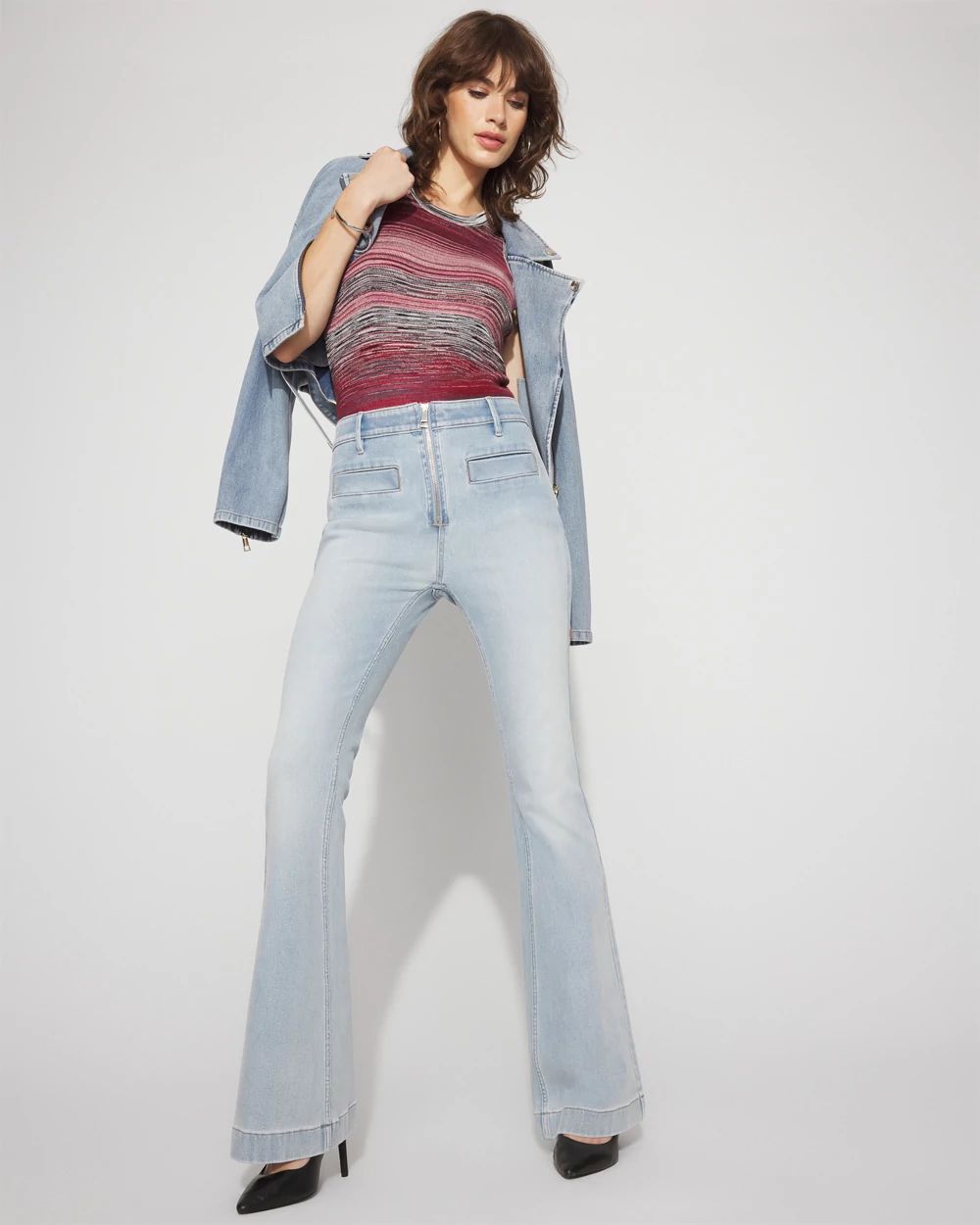 Extra High-Rise Novelty Pocket Flare Jean | White House Black Market